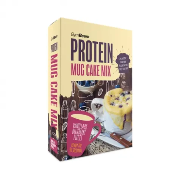 Proteínový Mug Cake Mix 500 g - GymBeam (vanilka s kúskami čučoriedok, 500 g) (8565-1-vanilla-blueberry-pieces)