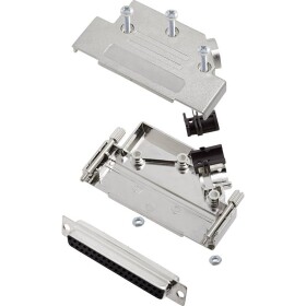 Encitech D45PK-M-37-DBS-K 6355-0009-14 sada D-SUB zásuvková lišta 45 ° Pólov: 37 spájkovaný 1 sada; 6355-0009-14