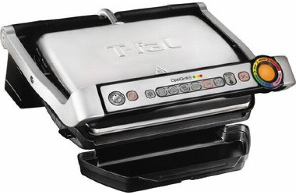 TEFAL OptiGrill+ GC712D34 strieborný / Kontaktný gril / 2000 W / 6 programov / Gril. plocha: 600 cm2 (GC712D12/34)