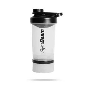 Viacdielny šejker 2v1 Clear 500 ml - GymBeam (čierna) (113479-1-single_variant)
