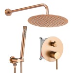 REA - Podomietková sprchová sada Lungo Copper Brush + BOX REA-P8809