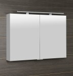 SAPHO - MIRRÓ galérka s LED osvetlením, 100x70x16cm, biela MC100-0030