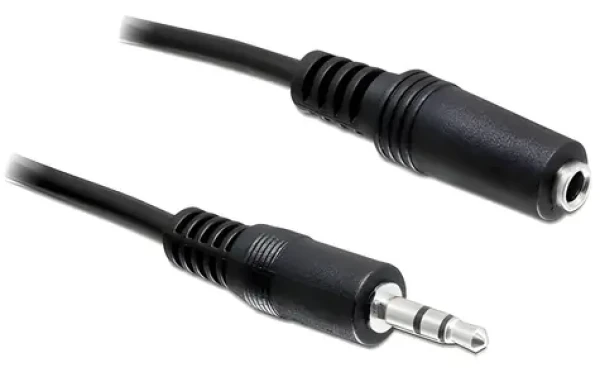 DeLock Jack 3,5 mm samec/samica 3M čierna / Audio kábel / Predlžovací (84002)