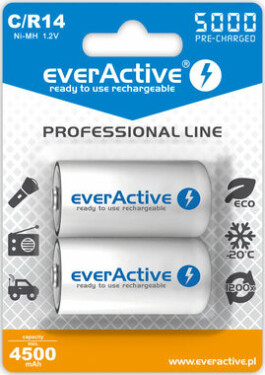 EverActive Professional Line nabíjacia batéria C (R14) 5000 mAh 2ks / Ni-MH (EVHRL14-5000)