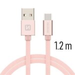 SWISSTEN TEXTILE dátový kábel USB USB-C 1.2m (71521205)