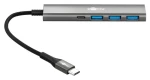 Goobay 76562 sivá / USB Hub / 4 porty / USB-C / 5 Gbit/s / Slim (76562)