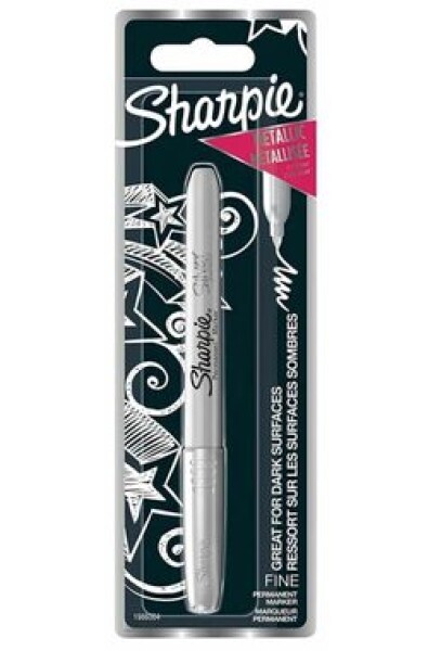 Sharpie Popisovač permanentný F / metalická farba: strieborná (1986004)