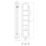 SAPHO - HORIZON vykurovacie teleso 330x1500 čierna mat IR195