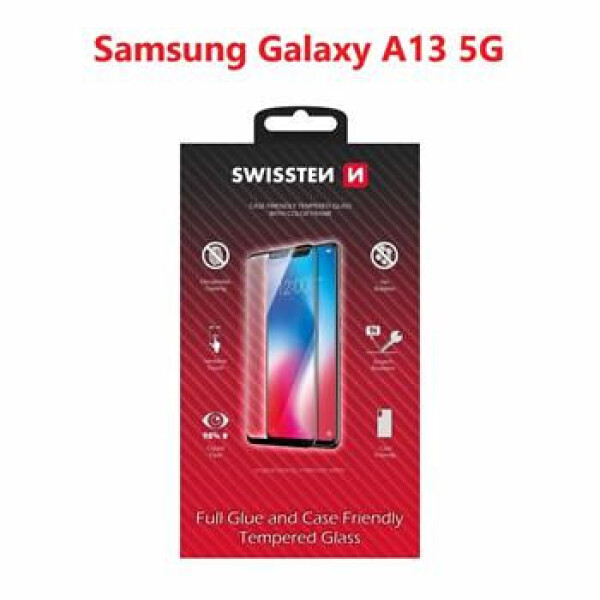 SWISSTEN FULL GLUE COLOR FRAME CASE FRIENDLY sklo pre SAMSUNG A136 GALAXY A13 5G čierna (54501816)