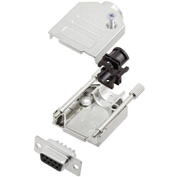 TRU COMPONENTS TCDTZK09DBSK 7709624 sada D-SUB zásuvková lišta 180 ° Pólov: 9 spájkovaný 1 ks; 7709624