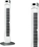 V-TAC ventilátor Wieżowy s displejom teploty i pilotem 55W 95cm Biely VT-5536
