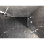 MEXEN/S - Lunar sprchovací kút dvere krídlové pravá 90 x 70, transparent, biela 834-090-070-20-00-P