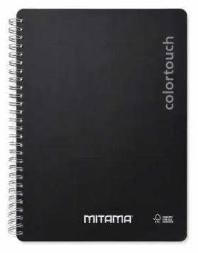 Mitama i-Note čierna / Špirálový zošit / 18,5 × 24 cm / čistý / 90 listov (62278-90215)