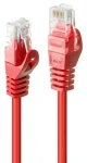 Lindy červená / Patch kábel / Cat 6 U/UTP / RJ45-RJ45 / 3 m (48184)