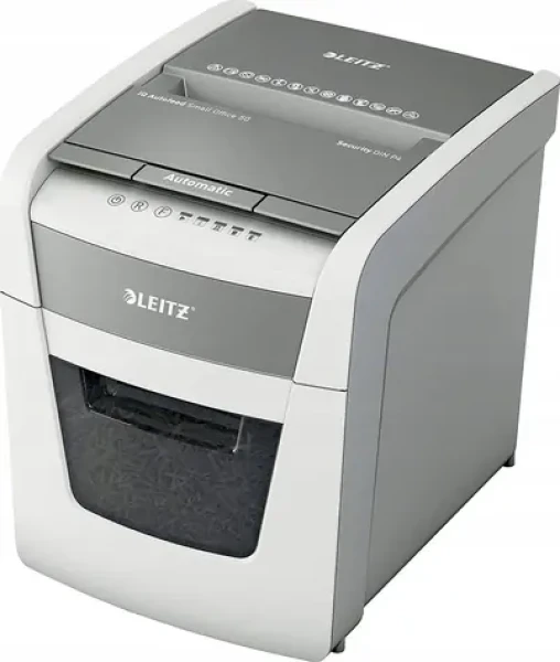 Leitz IQ Autofeed Small Office 50 biela / Skartovač / automatický podávač / P-4 / 50 listov / 20 L (80350000)
