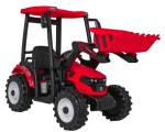 Mamido Detský elektrický traktor MEGA D68 24V s prívesom červený