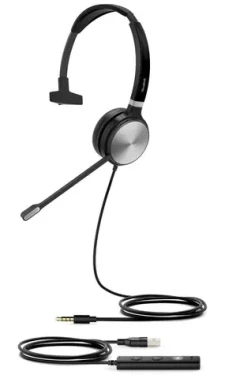 Yealink UH36 čierna / Mono slúchadlá s mikrofónom / pre IP telefóny Yealink / USB / 3.5mm jack (10001153)