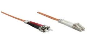 Intellinet LC/ST 5 m oranžová / Optický patch kabel / Multimode OM1 / LSZH plášť (471336)