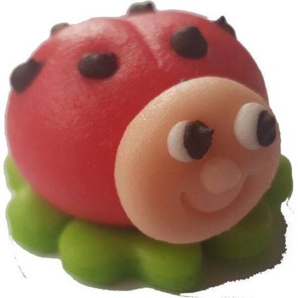 Figúrka na tortu lienka s ružovou hlavičkou, 30 g, z kokosovej hmoty, 4 × 2 cm - Fagos - Fagos