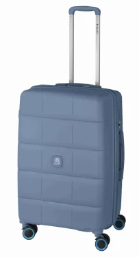 Stredne veľký cestovný kufor Dielle Squares 4W M – modrý 210-67-05 modrý 70 L