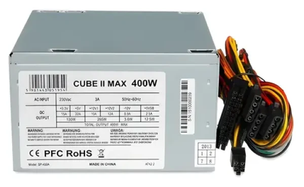 Ibox Cube 2 strieborná / Zdroj / ATX / 400W / nemodulárny / 120 mm (ZIC2400W12CMFA)