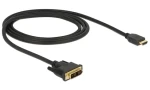 DeLock DVI-D 18+1 - HDMI-A 1 m čierna / Kábel / max. 1920x1200 px / 3,96 Gbit/s (85582)