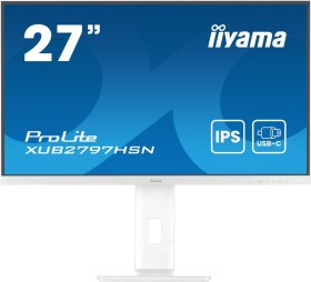 Iiyama iiyama ProLite XUB2797HSN-W2 monitor komputerowy 68,6 cm (27") 1920 x 1080 px Full HD LED Biely