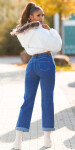 Sexy used look push up flarred jeans denimblue