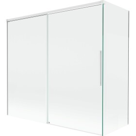 MEXEN/S - Rox vaňová zástena 2-krídlová posuvná 170 + 75 x 150, transparent, biela 8C9-170-075-20-00