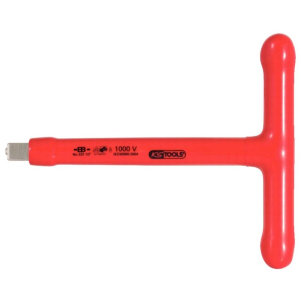 1/2" nástrčný kľúč s T-rúčkou s ochrannou izoláciou a skrutkovým zámkom, 200 mm KS Tools 117.1205; 117.1205