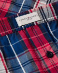 Pánske trenírky 3P WOVEN BOXER PRINT UM0UM02847 0W1 červené-tm.modré-káro - Tommy Hilfiger L