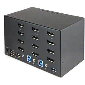 StarTech 2- Port Quad Monitor DisplayPort KVM / KVM prepínač / 4K 60Hz HDR / DP 1.2 / USB 3.0 húb (SV231QDPU34K)