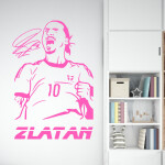 Veselá Stena Samolepka Futbalista Zlatan Ibrahimovič Farba: šedá, Veľkosť: 40 x 27 cm