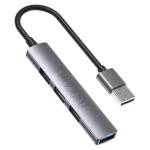 Unitek H1208A sivá / USB hub / USB-A / 3x USB-A 2.0 + 1x USB-A 3.0 / 5 Gbps (H1208A)
