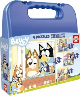 Educa Puzzle v kufríku Bluey 4v1