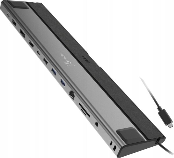 J5create j5create JCD554-N stacja dokująca Przewodowa USB4 Čierny, Sivý