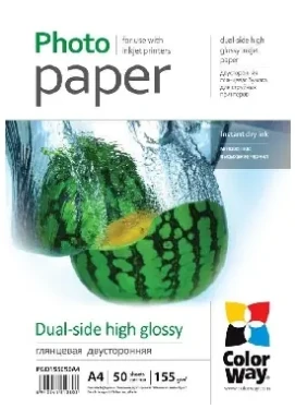 Colorway Obojstranný fotopapier / Vysoko lesklý / A4 / 155g/m2 / 50 listov (PGD155050A4)