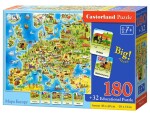 Mamido Puzzle Castorland Mapa Európy 180 dielikov Kvíz