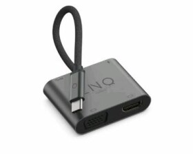 Linq 4v1 USB-C Multiport Hub sivá / 1xHDMI 4K @ 60Hz / 1xVGA / 1xUSB-C PD 100W / 1xUSB-A 3.2 (LQ48001)