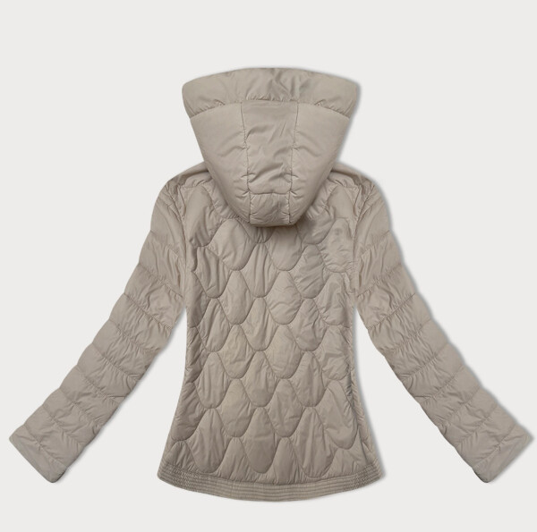 Dámska krátka béžová prešívaná bunda J Style (16M9239-62) odstíny béžové L (40)