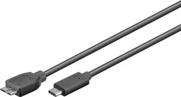 MicroConnect kábel USB C (M) - microUSB3.0 B (M) 1m čierna / 5000Mbit/s (USB3.1CAMIB3.01)