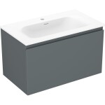 MEXEN/S - Orio kúpeľňová skrinka 80 cm s umývadlom Vela, 1 šuplík, grafit mat/biela mat 91A10-08047-1-BF66-W23M01