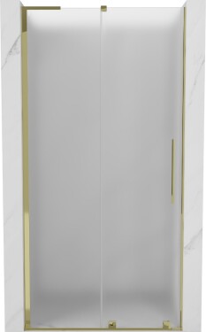 MEXEN/S - Velar L posuvné sprchové dvere 120, dekor, zlatá 871-120-003-31-50