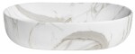 SAPHO - CALEO keramické umývadlo na dosku 60x42cm, bianco carrara CA590BC