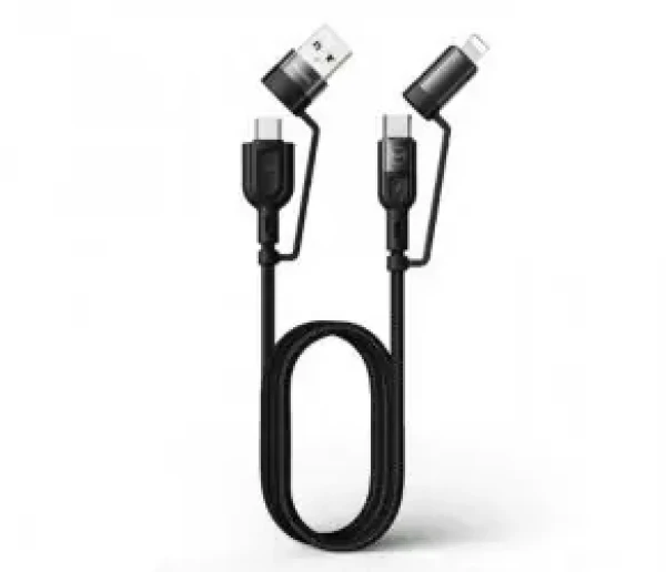 Baseus 4v1 / Nabíjací kábel / PD 60W / Nylon / 1,2 m (1DJ7148)