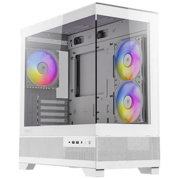 Antec CX500M ARGB biela / mATX / 2x USB-A 3.0 / 1x USB-C 3.2 Gen2 / 3x 120mm ARGB / bez zdroja / priehľadná bočnica (0-761345-10144-8)