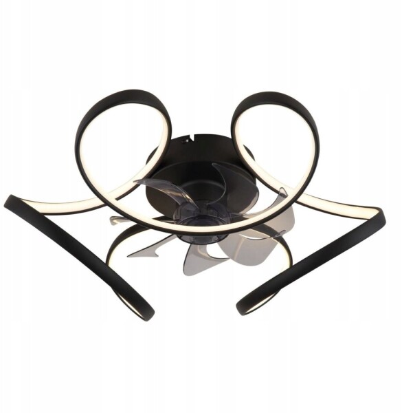 Reality LED fan lamp GLOBO LORIS, 30W, 3000-6000K, 4000lm, o56x21cm, black, with remote control