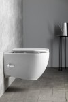 ISVEA - INFINITY CLEANWASH závesná WC misa, integrovaný ventil a bidetová spŕška, Rimless, 36,5x53cm, biela 10NFS1001I
