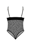 Dámske body Amalia teddy - BEAUTY NIGHT FASHION černá S/M