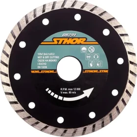 STHOR Kotúč diamantový rezný turbo 125x7,0x2,1x22,2 mm / Rezný kotúč / Turbo / 125 mm